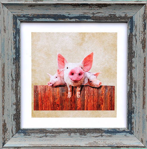 Irish Farm Animal Pig, available in 4 frame colours.